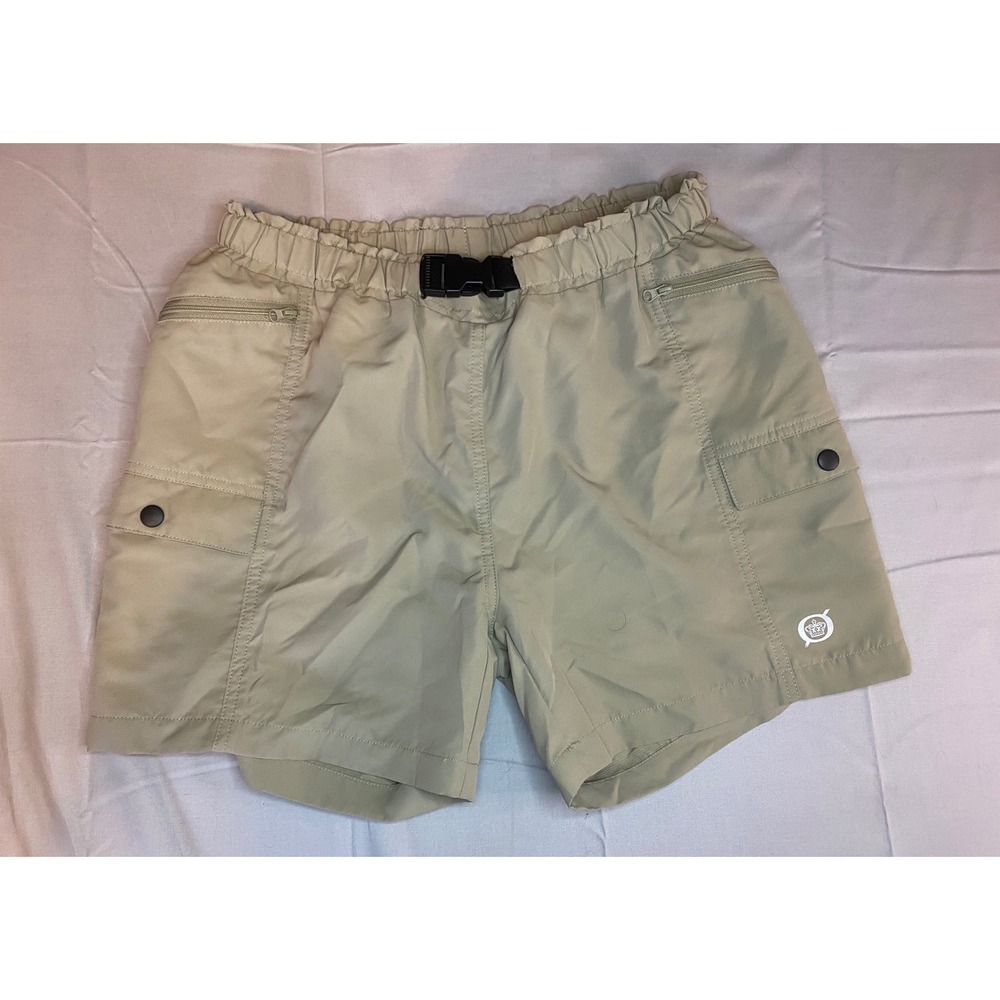Born Outdoor Utility Shorts Women's Medium Khaki Tan Buckle Belt Cargo